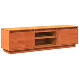 TV Cabinet Wax Brown 140x35x40 cm Solid Wood Pine 847131