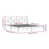 Bed Frame without Mattress Double Solid Wood 3101193