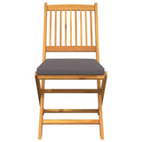 Folding Chair 4 pcs Grey 49 x 57.5 x 92cm Solid Acacia wood 3329122