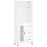 Highboard White 69.5x34x180 cm Engineered Wood 3189525