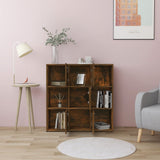 Book Cabinet Smoked Oak 90x30x90 cm Engineered Wood 815549