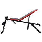 Adjustable Sit-up Bench with Barbell and Dumbbell Set 60.5 kg 275348