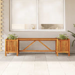 Garden Bench with 2 Planters 150x30x40 cm Solid Acacia Wood 46344
