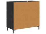 Sideboard Black Oak 69.5 x 34 x 90 cm Engineered Wood and Iron 881506