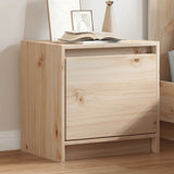 Bedside Cabinet Natural Pine Solid Pinewood Compact 808113