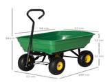 75 Litre Large Garden Cart, Tipping Wheelbarrows Heavy Duty Garden Dump Trolley 200kg Capacity for T3398P313584