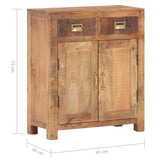 Sideboard 65x30x75 cm Solid Rough Mango Wood 247735