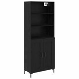 Highboard Black Oak 69.5 x 34 x 180 cm Engineered Wood 3416095