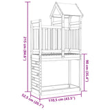Play Tower Brown 110.5 x 52.5 x 215 cm Solid Impregnated Wood 3417174