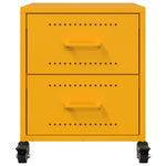 ZNTS Bedside Cabinet Mustard Yellow 36x39x43.5 cm Steel 846632