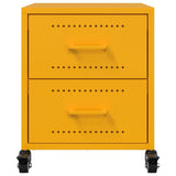 ZNTS Bedside Cabinet Mustard Yellow 36x39x43.5 cm Steel 846632