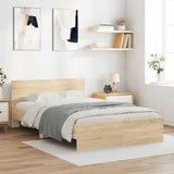 Bed Frame Sonoma Oak Engineered Wood Double Durable Modern 3207506