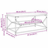 Coffee Table Artisan Oak 90 x 50 x 40 cm 868236