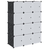 Storage Cube Organiser with 12 Cubes and Hanging Rods PP 4019582