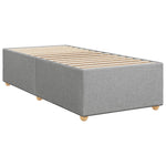 Box Spring Bed with Mattress Light Grey 90x200 cm Fabric 3285345