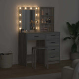Dressing Table 2 pcs Grey 50 x 41 x 135 cm Engineered wood 3334205