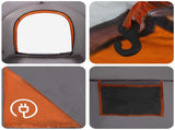 Car Tent Grey and Orange 200 x 170 x 170 cm Polyester and Steel 42028541