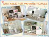 3 in 1 Kids Table and Chair Set with Storage,board, Blackboard & Roll Paper for 3-8 Years, T3398P422131