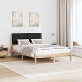 Bed frame Brown and black 160 x 200 cm Solid pine wood 3394370