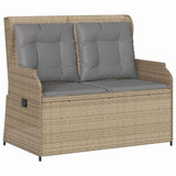 Garden Bench Beige Poly Rattan 3394461