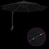 Garden Parasol Black 248 x 248 x 148 cm Polyester and Steel 42003249