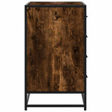 Drawer Cabinet Smoked Oak 70x41x70 cm Engineered Wood 849081