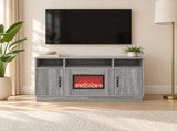Electric Fireplace Grey Sonoma 100 x 33 x 55 cm Engineered wood 8020996