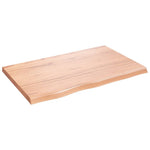 Table Top Light Brown 80x50x cm Treated Solid Wood Oak 3156357