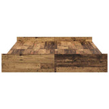 Storage Bed Frame Old Wood 140 x 190 cm Engineered Wood 3335315