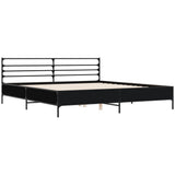 Bed Frame without Mattress Black 180x200 cm Super King 3280057