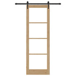 Sliding Door Manual ORKDAL Brown 78 x 232 cm Wood and metal 3332443
