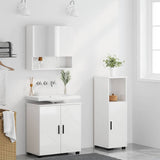 Bathroom Furniture Set Wall-mounted 3 pcs High Gloss White 3392947