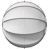 Pool Dome Folding Manual Grey and Orange 405 x 405 x 192 cm 42001108