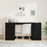 Desk with Cabinet Black Oak 154.5 x 50 x 75 cm Engineered Wood 3402679