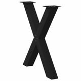 Dining Table Legs X-Shaped 3 pcs Black 70x cm Steel 4012988