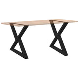 Dining Table Legs 2 pcs Black 90x cm Steel 4012732