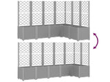 Garden Planter with Trellis Light Grey 160x120x140 cm PP 367877