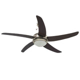 Ornate Ceiling Fan with Light 128 cm Brown 50539