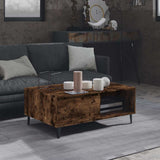 813173 Coffee Table Smoked Oak 90x60x35 cm Engineered Wood