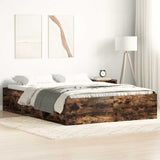 Bed Frame without Mattress Smoked Oak 160x200 cm 3203877