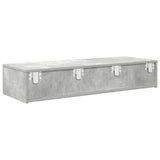 ZNTS Wall Shelf with Drawers Concrete Grey 100x36x19 cm Engineered Wood 859989