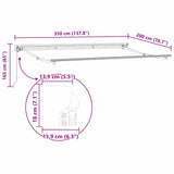 Awning Frame Manual Adjustable White 3.5 x 2 m Steel 42002524