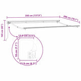 Retractable Awning Manual Brown 350x200 cm Fabric 3329673