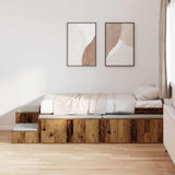 Storage Bed Frame Old wood 244 x 127 x 53.5 cm Engineered wood 3335579
