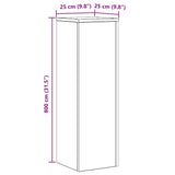 Plant Stand 2 pcs Black Oak 25 x 25 x 80 cm Engineered Wood 869234