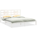 Bed Frame without Mattress White 180x200 cm Super King Solid Wood 3105681