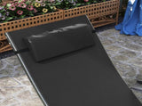 Set of Two Adjustable Back Sun Loungers - Black T3398P328478