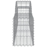 Arched Gabion Baskets 10 pcs 200x30x40/60 cm Galvanised Iron 3146055