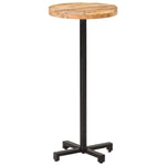 ZNTS Bar Table Round Ø50x110 cm Rough Mango Wood 320271