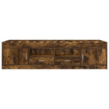 Bed Frame with Storage Smoked Oak 80 x 200 cm Engineered Wood 3429495